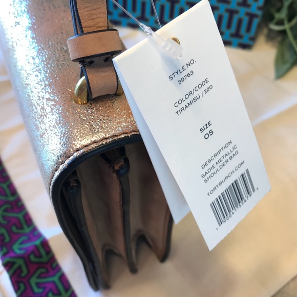 🚫SOLD!!🚫 Tory Burch Sadie Metallic Shoulder Bag - Picture 4 of 8